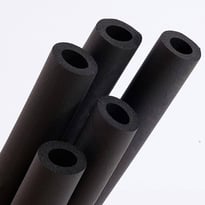 Rubaflex Nitrile Rubber Pipe Insulation - 2M Unslit Foam Black Pipe Lagging